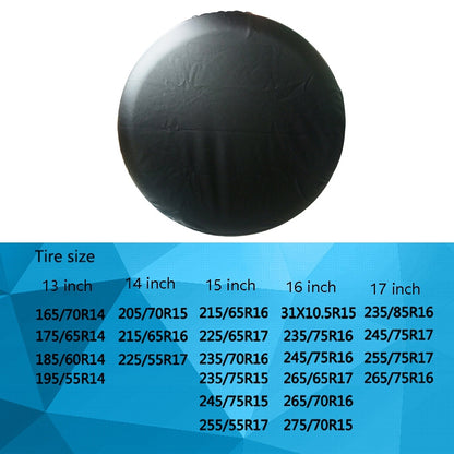 PVC Tire Cover Waterproof and Dust-proof Car Spare Tire Cover, Size:, 13 inch, 14 inch, 15 inch, 16 inch, 17 inch