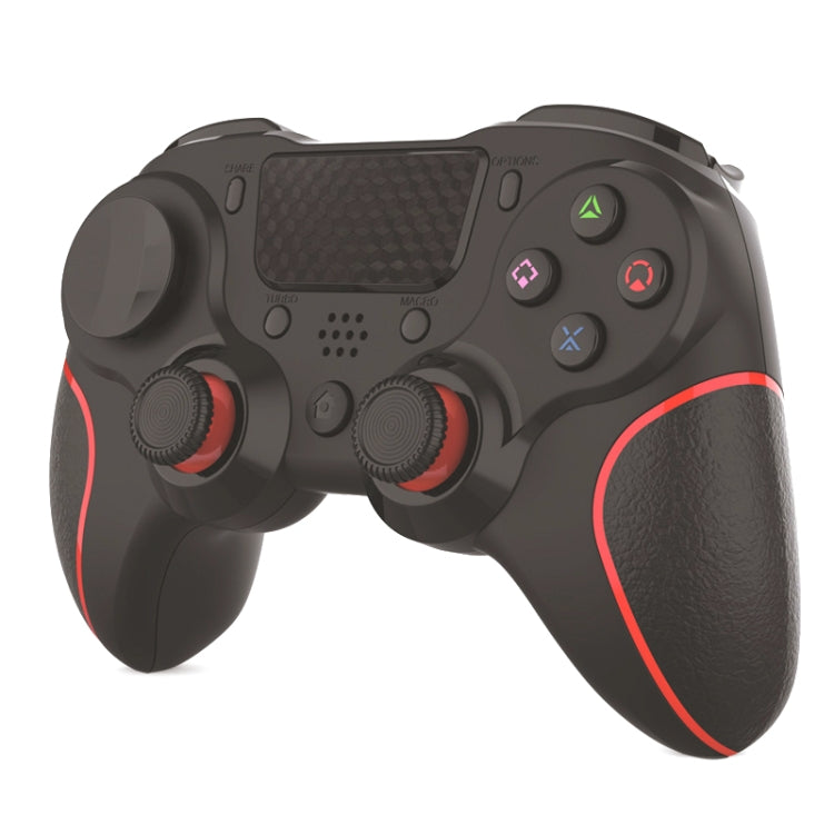 MB-P913 PC Six-Axis Somatosensory Back Key Programming Dual Vibration Bluetooth Gamepad For PS4 Pro, Red Black, Blue Black, Black White, Black