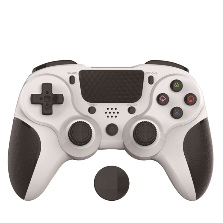 MB-P913 PC Six-Axis Somatosensory Back Key Programming Dual Vibration Bluetooth Gamepad For PS4 Pro, Red Black, Blue Black, Black White, Black
