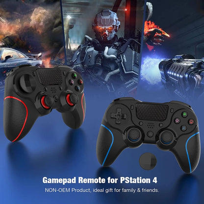 MB-P913 PC Six-Axis Somatosensory Back Key Programming Dual Vibration Bluetooth Gamepad For PS4 Pro, Red Black, Blue Black, Black White, Black