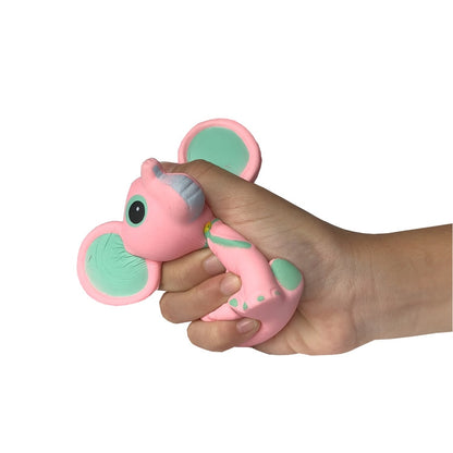 2 PCS Children Slow Rebound Cute Cartoon Elephant Decompression Toy, Pink, Purple, Blue