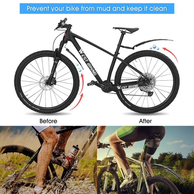 WEST BIKING Mountain Bike Retractable Folding Mudguards, WEST BIKING Mudguards