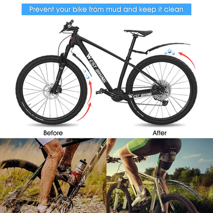 WEST BIKING Mountain Bike Retractable Folding Mudguards, WEST BIKING Mudguards