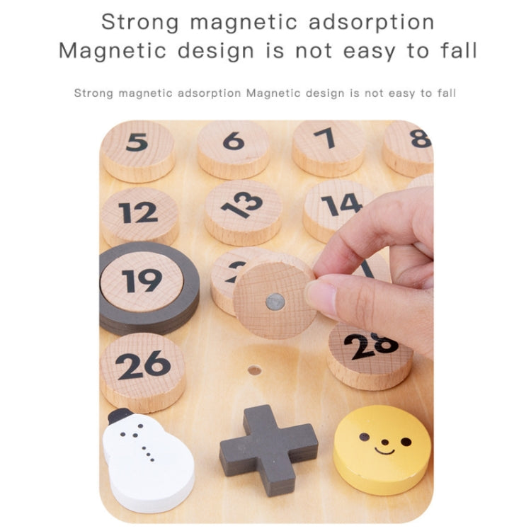 Children Room Wooden Perpetual Calendar Baby Cognitive Desktop Pendant, Spec:, Plywood TC