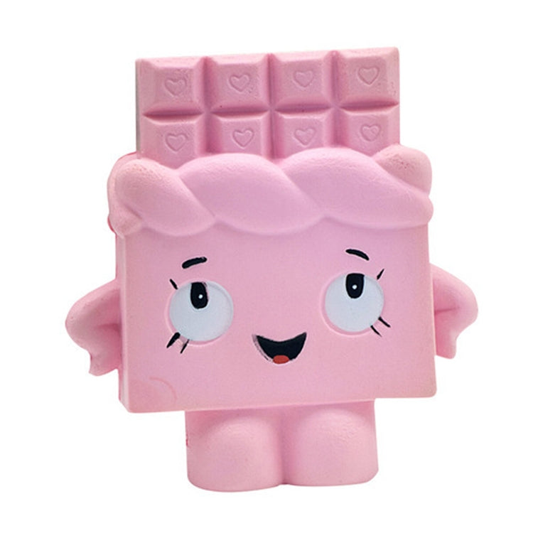 2 PCS TTPU1225 Slow Rebound Cartoon Cute Chocolate Decompression Toy, Pink, Brown