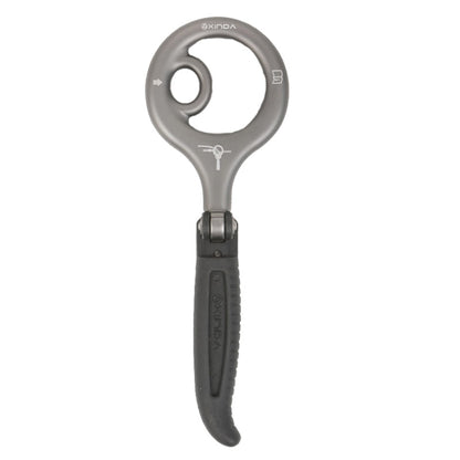XINDA H9735 9-Ring Descender Mountaineering Rock Climbing Equipment High-Altitude Fast Escape Landing Gear, Black, Gold, Gray