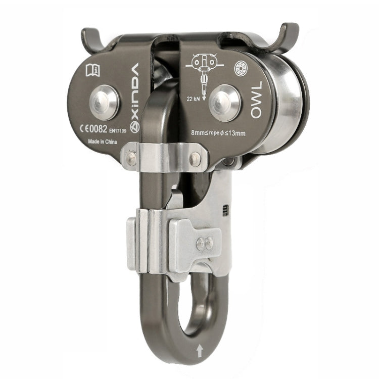 XINDA XD-Q9751 Outdoor Jungle Rope Overhead Crossing Tandem Double Pulley, XINDA XD-Q9751(Gray)