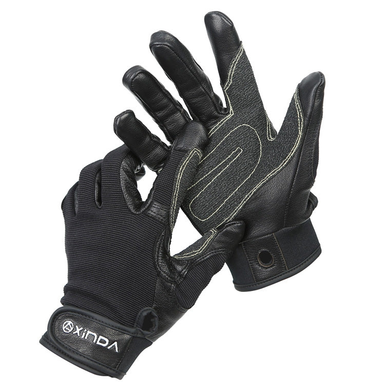 XINDA H-ST01 Outdoor Rope Drop Gloves Fitness Training Rope Drop Cave SRT Downhill Gloves, Size:, S, M, L, XL