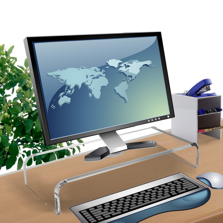 SYC0043 2 PCS Computer Monitor Desktop Increased Acrylic Base, SYC0043