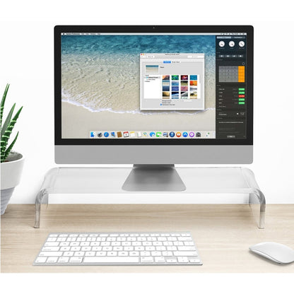 SYC0043 2 PCS Computer Monitor Desktop Increased Acrylic Base, SYC0043