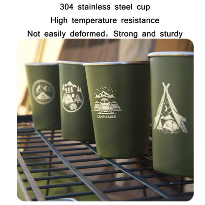 4 PCS / Set Outdoor Picnic Stainless Steel Cup, With Storage Bag (White), With Storage Bag (Black), With Storage Bag (Army Green), With Storage Bag (Dark Blue), With Storage Bag+Silicone Holder (White), With Storage Bag+Silicone Holder (Black)