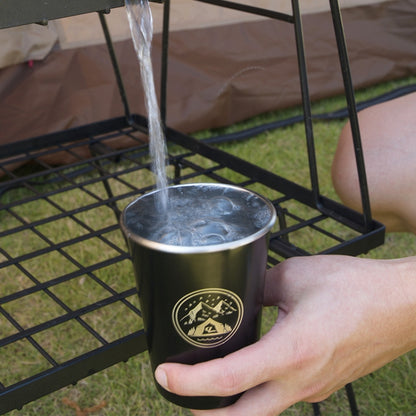 4 PCS / Set Outdoor Picnic Stainless Steel Cup, With Storage Bag (White), With Storage Bag (Black), With Storage Bag (Army Green), With Storage Bag (Dark Blue), With Storage Bag+Silicone Holder (White), With Storage Bag+Silicone Holder (Black)