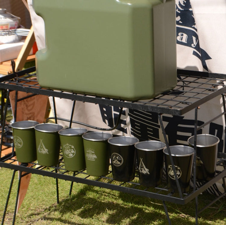 4 PCS / Set Outdoor Picnic Stainless Steel Cup, With Storage Bag (White), With Storage Bag (Black), With Storage Bag (Army Green), With Storage Bag (Dark Blue), With Storage Bag+Silicone Holder (White), With Storage Bag+Silicone Holder (Black)