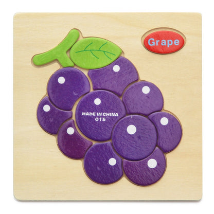 Children Educational Toy Wooden Cartoon Jigsaw Puzzle, Airplane, Cat, Friut, Train, Rooster, Fox, Ship, Pony, Crab, Cow, Fish, Mouse, Grape, Cherry, Pineapple, Bear, Rocket, Helicopter, Deer, Turtle, Truck, Excavator, Helium Balloon, Dragonfly