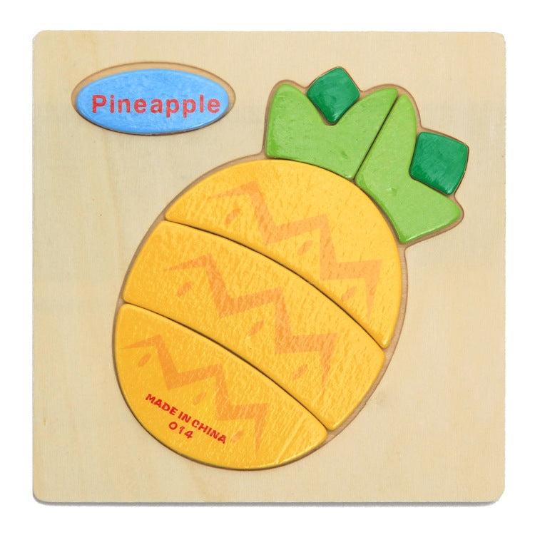 Children Educational Toy Wooden Cartoon Jigsaw Puzzle, Airplane, Cat, Friut, Train, Rooster, Fox, Ship, Pony, Crab, Cow, Fish, Mouse, Grape, Cherry, Pineapple, Bear, Rocket, Helicopter, Deer, Turtle, Truck, Excavator, Helium Balloon, Dragonfly