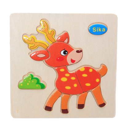 Children Educational Toy Wooden Cartoon Jigsaw Puzzle, Airplane, Cat, Friut, Train, Rooster, Fox, Ship, Pony, Crab, Cow, Fish, Mouse, Grape, Cherry, Pineapple, Bear, Rocket, Helicopter, Deer, Turtle, Truck, Excavator, Helium Balloon, Dragonfly