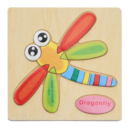 Children Educational Toy Wooden Cartoon Jigsaw Puzzle, Airplane, Cat, Friut, Train, Rooster, Fox, Ship, Pony, Crab, Cow, Fish, Mouse, Grape, Cherry, Pineapple, Bear, Rocket, Helicopter, Deer, Turtle, Truck, Excavator, Helium Balloon, Dragonfly