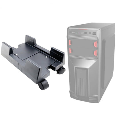 ZJ008 Computer Host Bracket with Brake Movable Tray, Black, Gray White