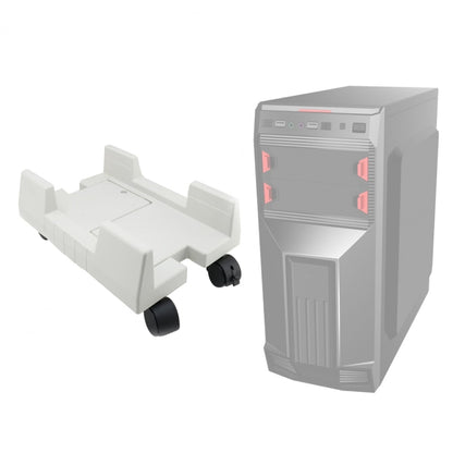 ZJ008 Computer Host Bracket with Brake Movable Tray, Black, Gray White