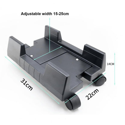 ZJ008 Computer Host Bracket with Brake Movable Tray, Black, Gray White