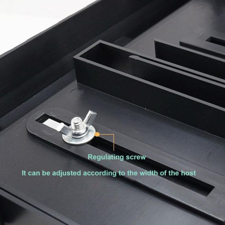 ZJ008 Computer Host Bracket with Brake Movable Tray, Black, Gray White