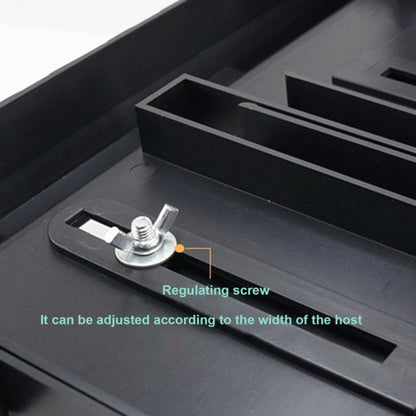 ZJ008 Computer Host Bracket with Brake Movable Tray, Black, Gray White