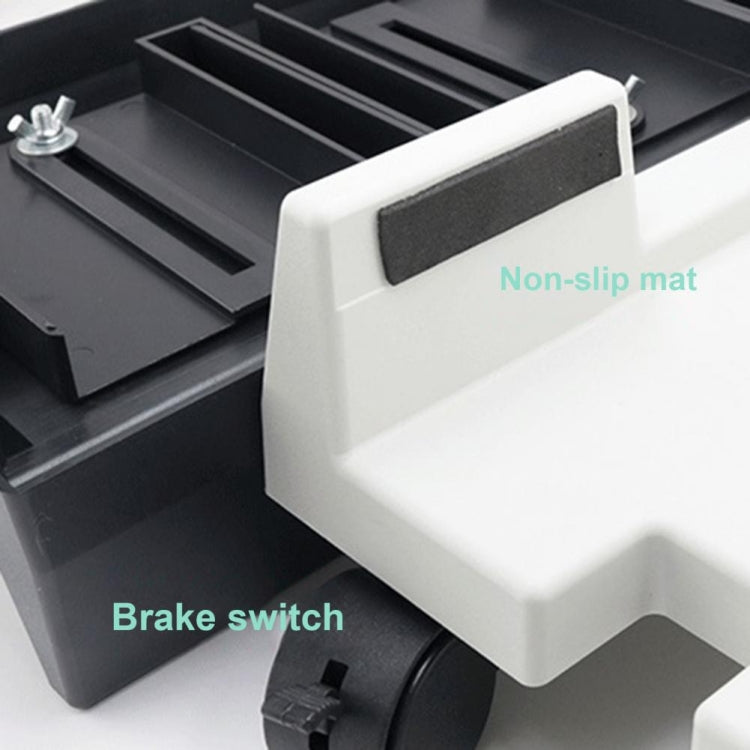 ZJ008 Computer Host Bracket with Brake Movable Tray, Black, Gray White