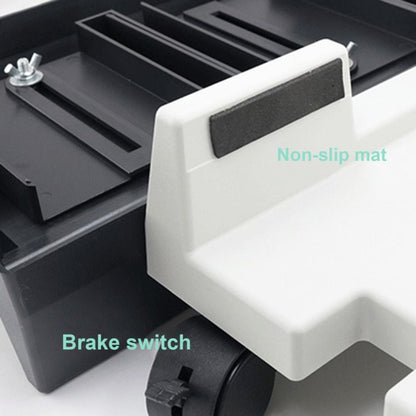 ZJ008 Computer Host Bracket with Brake Movable Tray, Black, Gray White