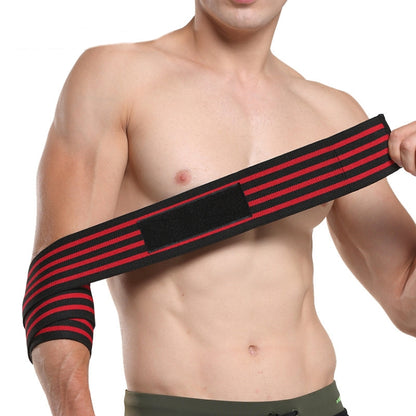 Lengthening Exercise Wrap Bandage Elbow Pads, Elbow Pads(Four Red Stripes)