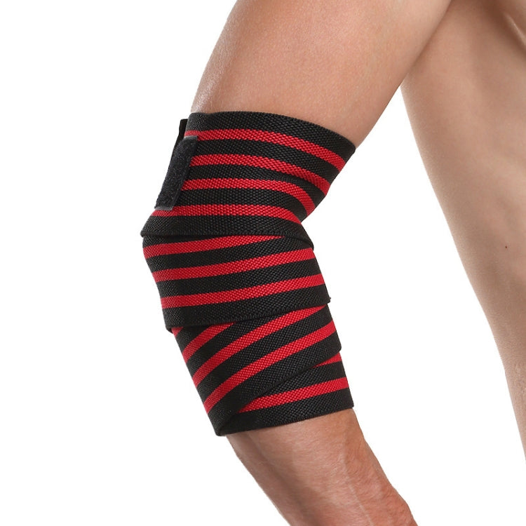 Lengthening Exercise Wrap Bandage Elbow Pads, Elbow Pads(Four Red Stripes)
