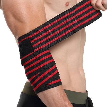 Lengthening Exercise Wrap Bandage Elbow Pads, Elbow Pads(Four Red Stripes)
