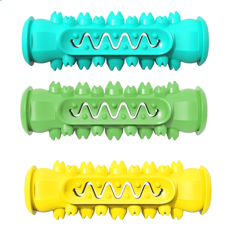 Dog Molar Stick Sound Bite Leakage Dog Toothbrush, Blue, Green, Yellow