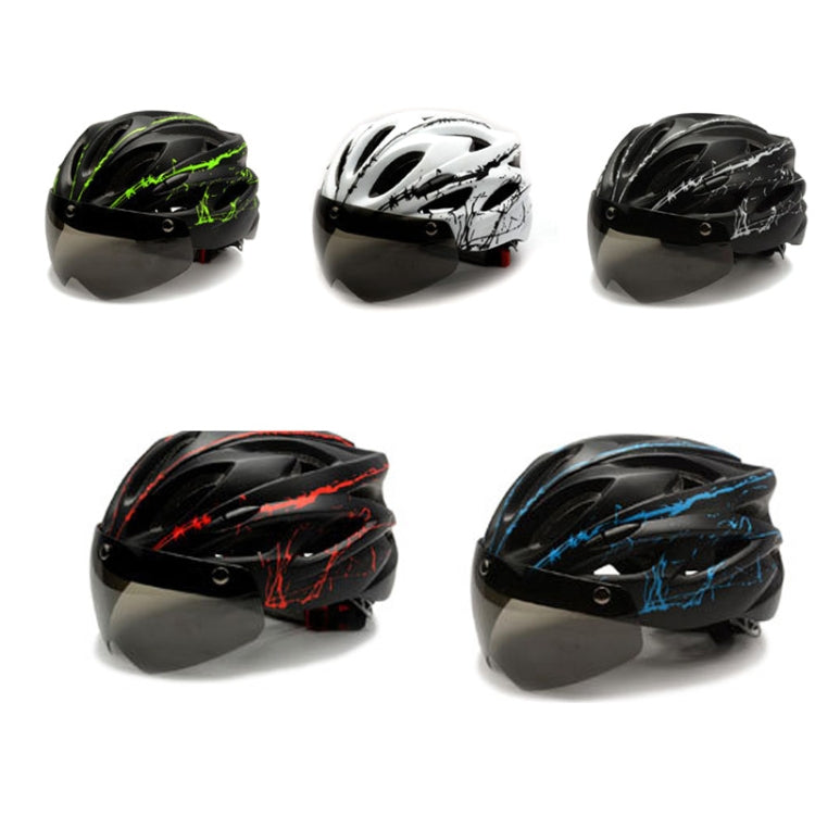 RZ285 Bicycle Outdoor Riding Helmet With Goggles, RZ285 White Black