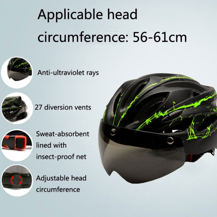 RZ285 Bicycle Outdoor Riding Helmet With Goggles, RZ285 White Black