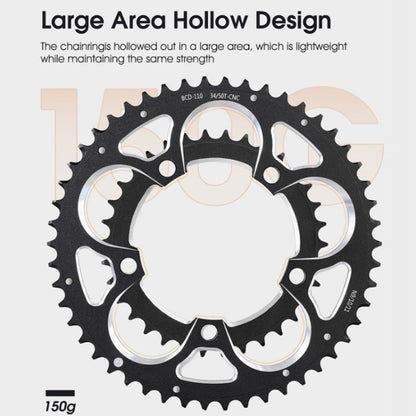 WEST BIKING 34T-50T Road Bike Racing Folding Chainwheel, WEST BIKING 34T-50T