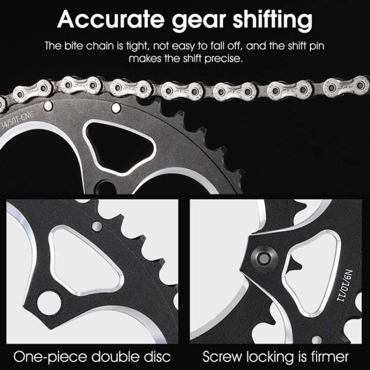 WEST BIKING 34T-50T Road Bike Racing Folding Chainwheel, WEST BIKING 34T-50T