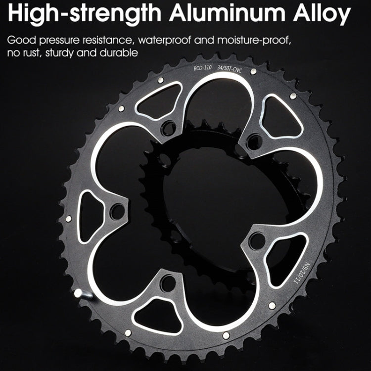 WEST BIKING 34T-50T Road Bike Racing Folding Chainwheel, WEST BIKING 34T-50T