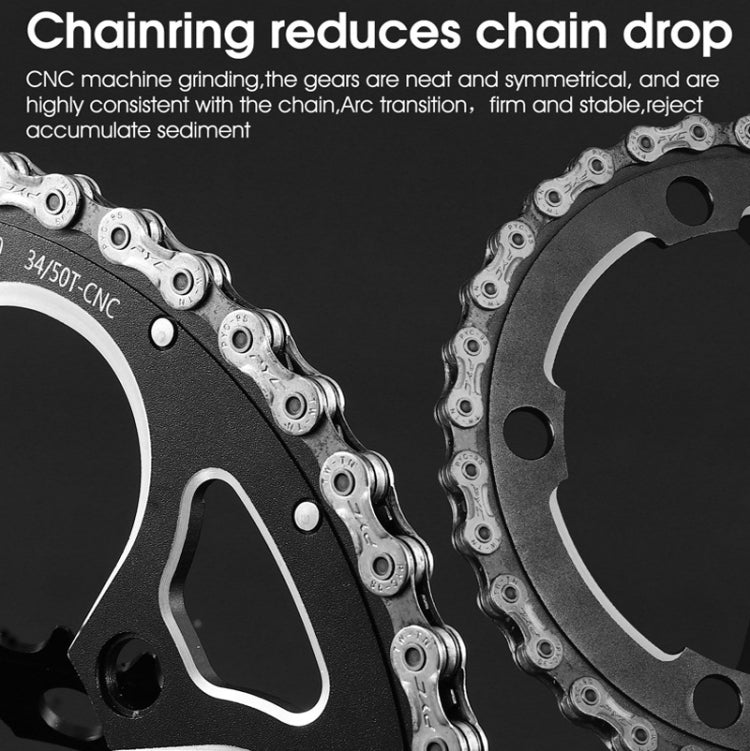 WEST BIKING 34T-50T Road Bike Racing Folding Chainwheel, WEST BIKING 34T-50T