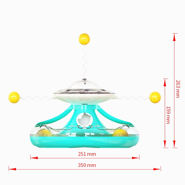 Tumbler Cat Track Cat Turntable Leaky Food Toy, Yellow