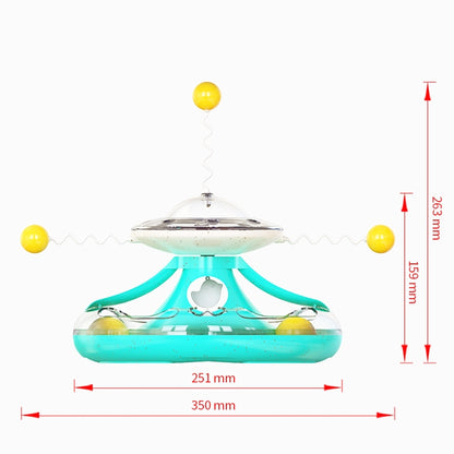 Tumbler Cat Track Cat Turntable Leaky Food Toy, Yellow
