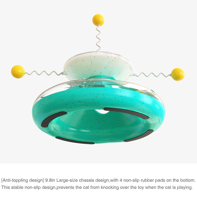 Tumbler Cat Track Cat Turntable Leaky Food Toy, Yellow