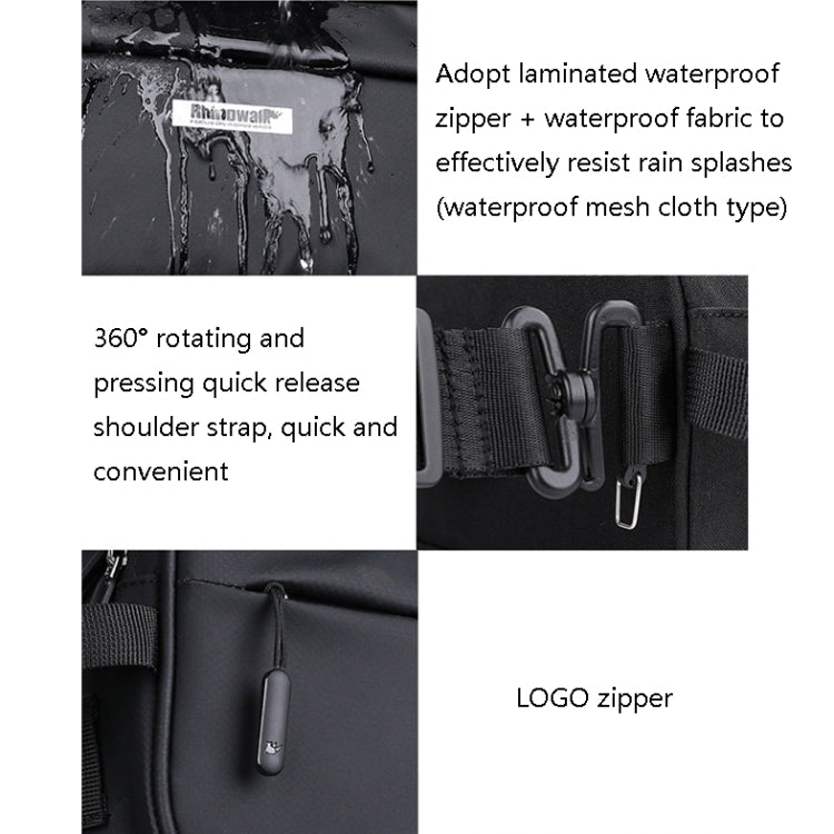 Rhinowalk X21921 2.5L Waterproof Bicycle Front Hanging Bag, Water Repellent (Matt Green), Water Repellent (Matt Black)