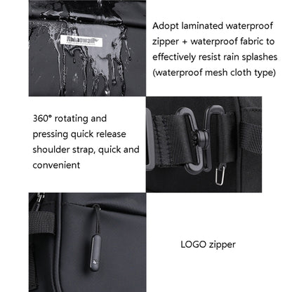 Rhinowalk X21921 2.5L Waterproof Bicycle Front Hanging Bag, Water Repellent (Matt Green), Water Repellent (Matt Black)