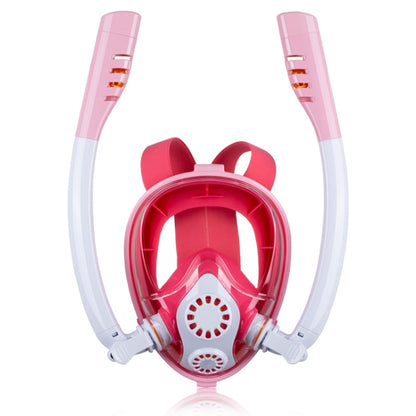 Kids Double Tube Full Dry Silicone Diving  Snorkeling Mask Swimming Glasses, XS