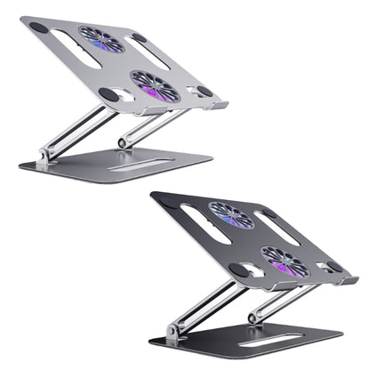 BONERUY P43F Aluminum Alloy Folding Computer Stand Notebook Cooling Stand, Silver, Silver with Type-C Cable, Gray with Type-C Cable