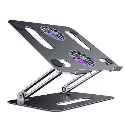 BONERUY P43F Aluminum Alloy Folding Computer Stand Notebook Cooling Stand, Silver, Silver with Type-C Cable, Gray with Type-C Cable