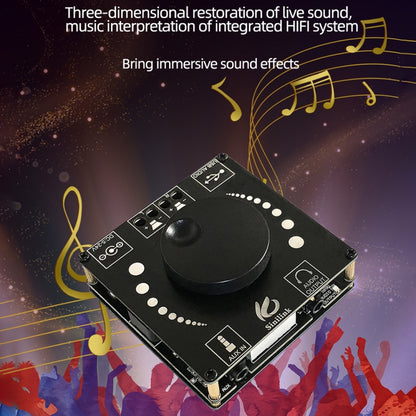 Sinilink AP50H HiFi 2.0 Stereo Bluetooth Digital TPA3116D2 Power Amplifier Board, AP50H