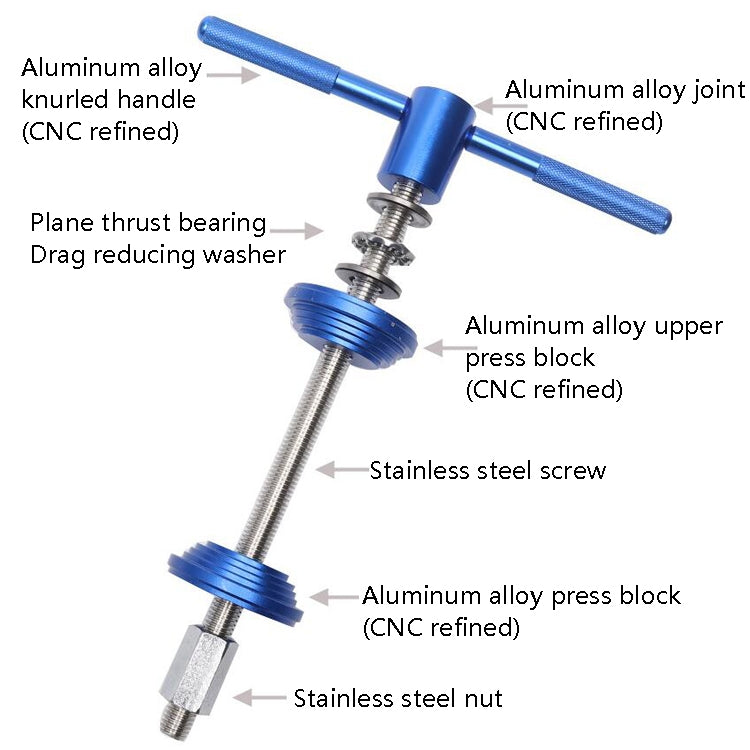 BG-2101 Mountain Bike Bowls Press-To-Enter Center Shaft Installation Disassembly Tool, BG-2101