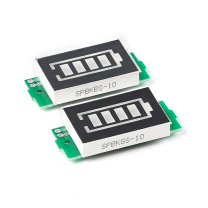 Lithium Battery Fuel Gauge Display Module, Green, Blue