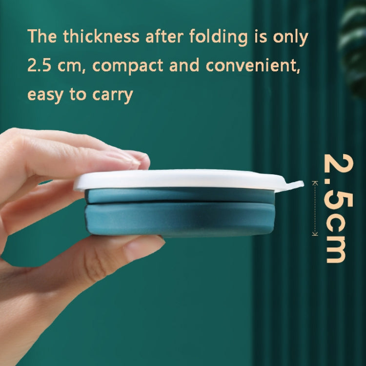 AK1313 320ml Portable Silicone Folding Water Cup With Lid, Blue, Pink, Gray, White